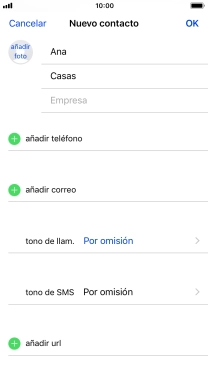 Pulsa añadir teléfono.