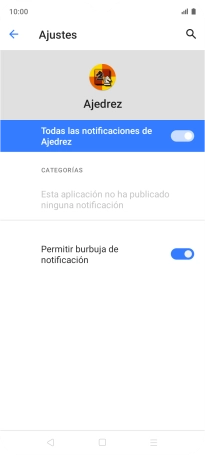 Pulsa el indicador para activar o desactivar la función.