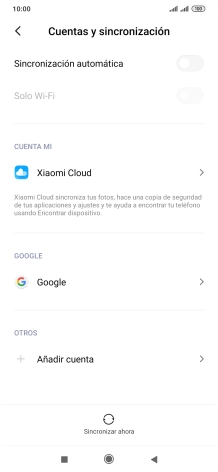 Pulsa la cuenta deseada.