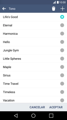 Pulsa el icono de añadir timbre de llamada.