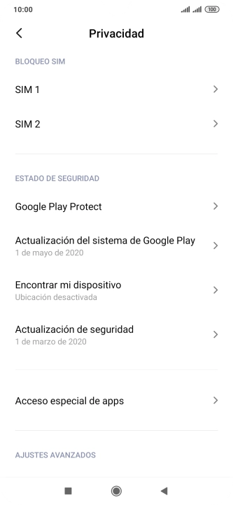 Pulsa la tarjeta SIM deseada.