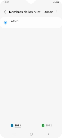 Pulsa la tarjeta SIM deseada.