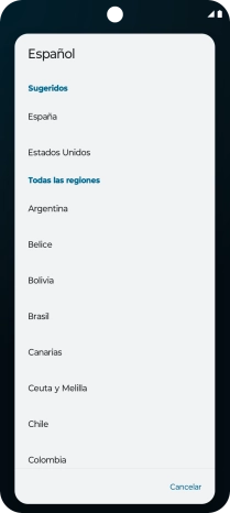 Pulsa el país deseado.