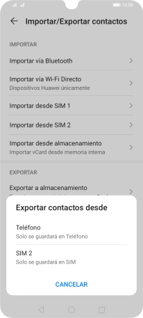 Pulsa Teléfono.