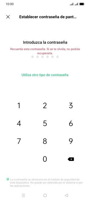 Pulsa Utiliza otro tipo de contraseña.