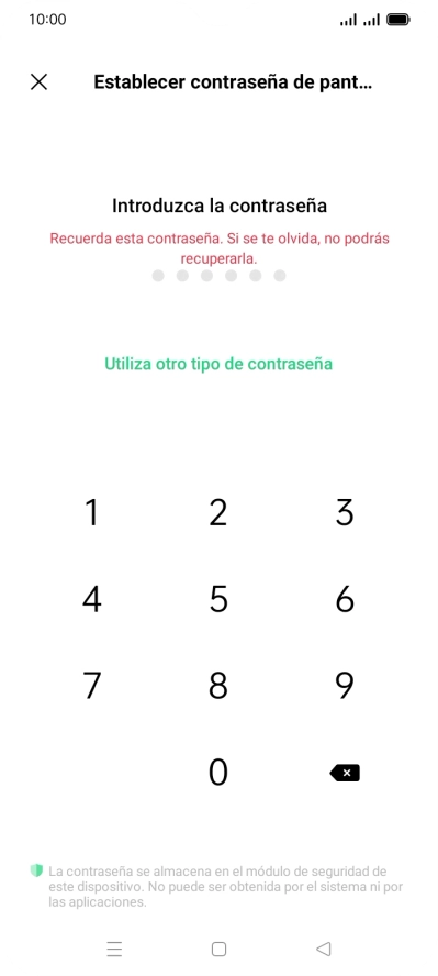 Pulsa Utiliza otro tipo de contraseña.
