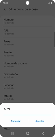 Introduce airtelwap.es y pulsa Aceptar.