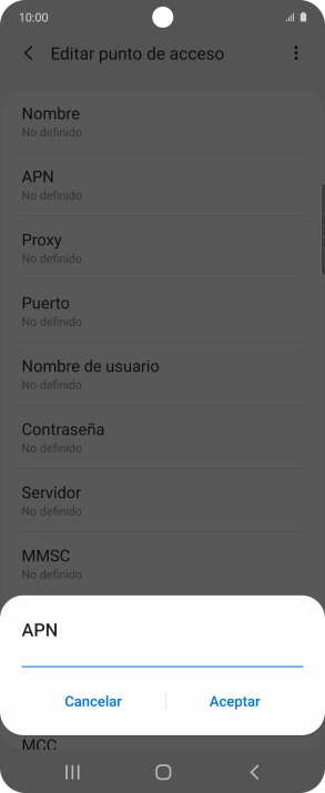 Introduce airtelwap.es y pulsa Aceptar.