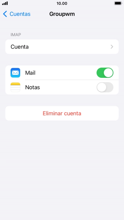 Pulsa Cuenta.