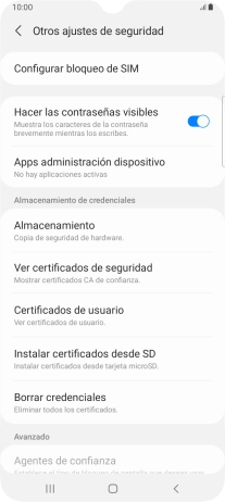Pulsa Configurar bloqueo de SIM.