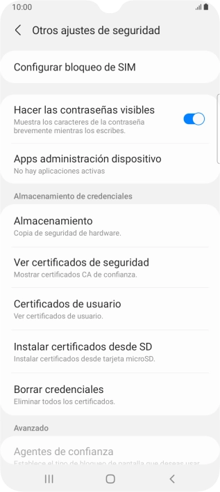 Pulsa Configurar bloqueo de SIM.