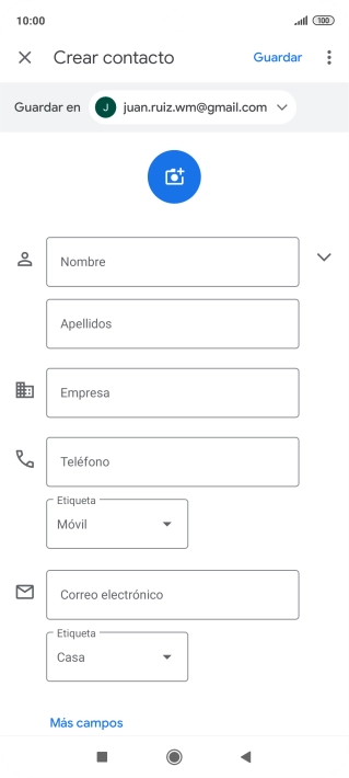 Pulsa Nombre e introduce el nombre deseado.