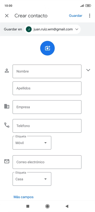 Pulsa Nombre e introduce el nombre deseado.