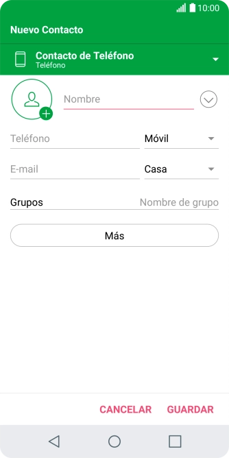 Pulsa la lista desplegable de la guía.