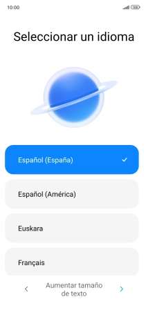 Pulsa el idioma deseado.