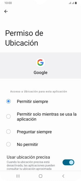 Pulsa el ajuste deseado.