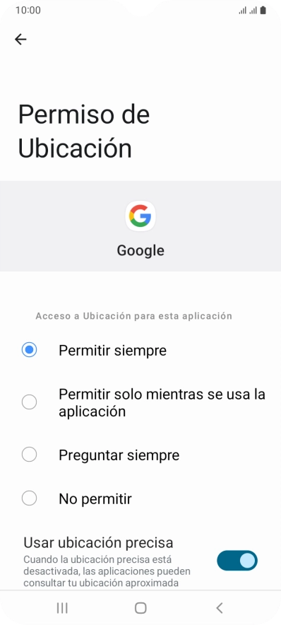 Pulsa el ajuste deseado.