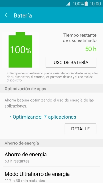 Pulsa Ahorro de energía.