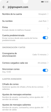 Pulsa Nombre de la cuenta.
