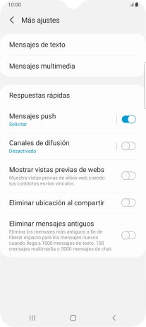 Pulsa Mensajes de texto.