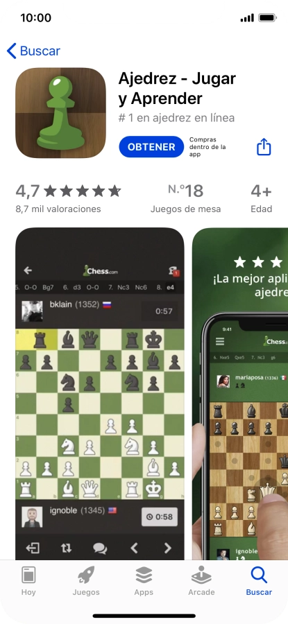 Pulsa OBTENER y sigue las indicaciones de la pantalla para instalar la app.