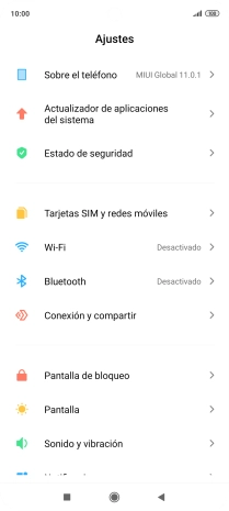 Pulsa Conexión y compartir.