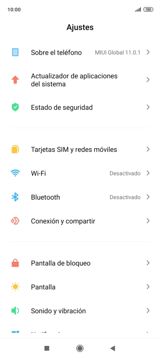 Pulsa Conexión y compartir.