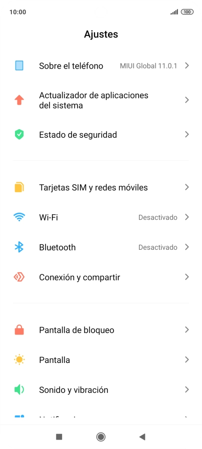 Pulsa Conexión y compartir.