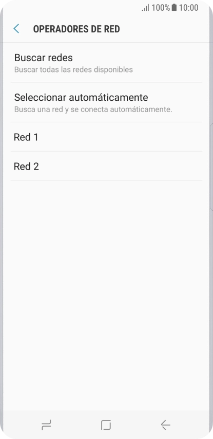 Pulsa la red deseada.