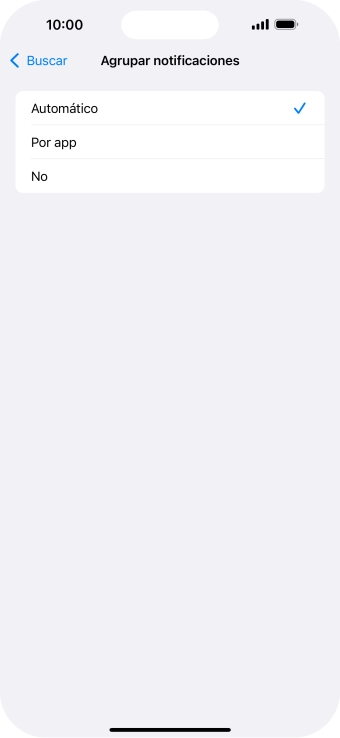 Pulsa el ajuste deseado.