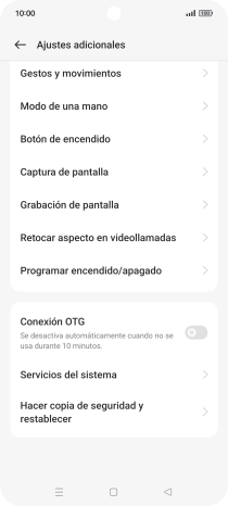 Pulsa Hacer copia de seguridad y restablecer.