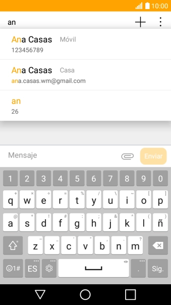 Pulsa el contacto deseado.