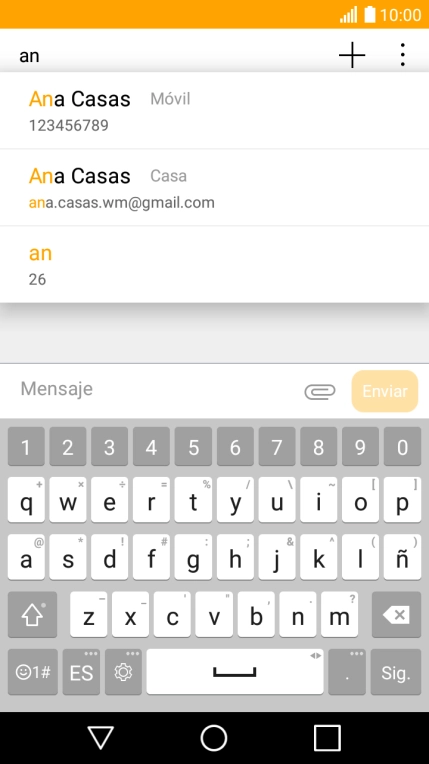 Pulsa el contacto deseado.