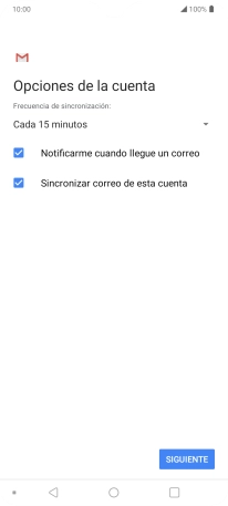 Si aparece en la pantalla esta imagen, tu cuenta de correo electrónico ha sido reconocida y configurada automáticamente. Sigue las indicaciones de la pantalla para introducir más información y terminar la configuración.