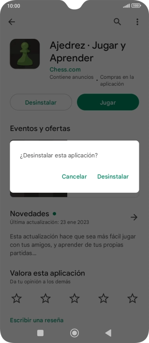 Pulsa Desinstalar.