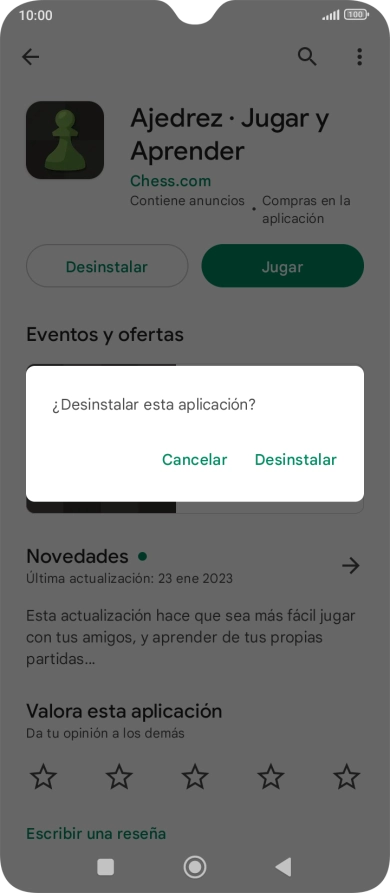 Pulsa Desinstalar.