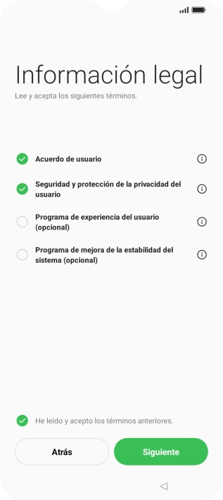 Pulsa Siguiente.