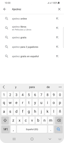 Introduce el nombre del tema o de la app y pulsa el icono de búsqueda.