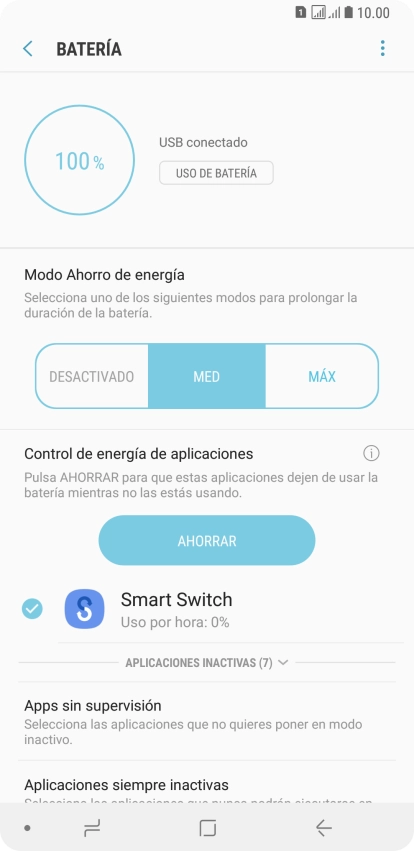 Pulsa la tecla de inicio para terminar y regresar a la pantalla de inicio.