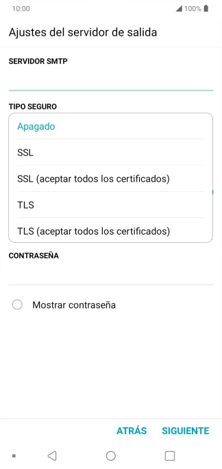 Pulsa Apagado para desactivar la función.