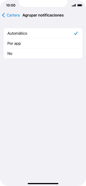 Pulsa el ajuste deseado.