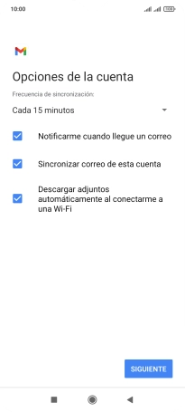 Si aparece en la pantalla esta imagen, tu cuenta de correo electrónico ha sido reconocida y configurada automáticamente. Sigue las indicaciones de la pantalla para introducir más información y terminar la configuración.