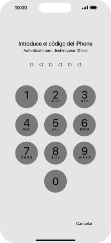 Utiliza el código de seguridad que has creado. La app ya no está bloqueada.