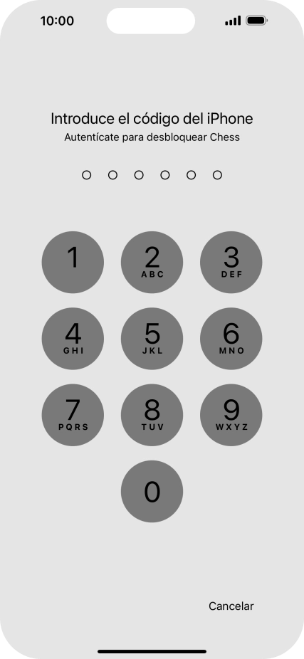 Utiliza el código de seguridad que has creado. La app ya no está bloqueada.