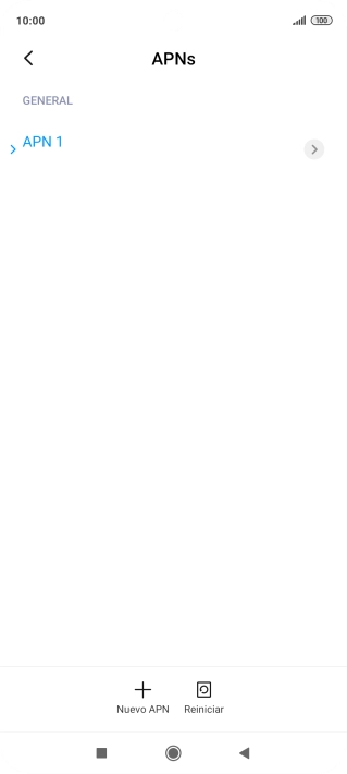 Pulsa Nuevo APN.