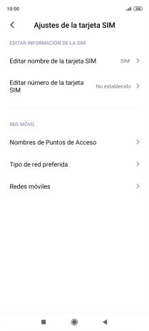 Pulsa Redes móviles.