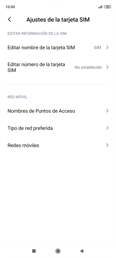 Pulsa Redes móviles.
