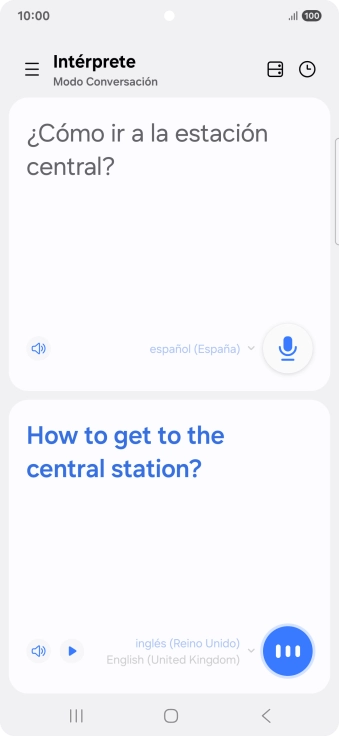 Sigue las indicaciones de la pantalla para seleccionar los ajustes de idioma deseados y utilizar la función.