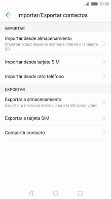 Pulsa Importar desde tarjeta SIM.