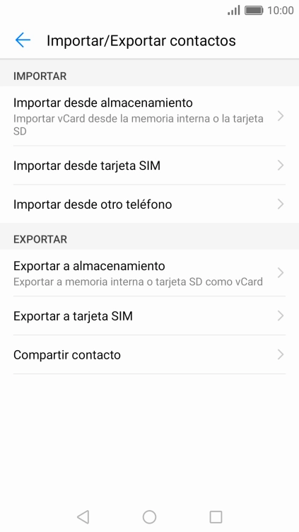 Pulsa Importar desde tarjeta SIM.